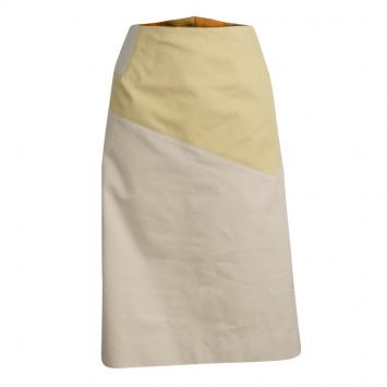 Pre Owned Saint Laurent Paris Colorblock Cotton Skirt XL