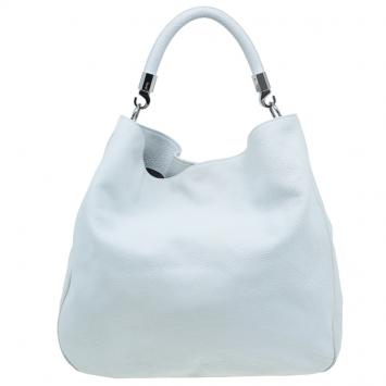 Pre Owned Saint Laurent Paris White Leather Roady Hobo