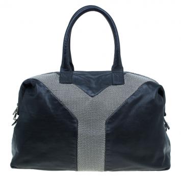 Pre Owned Saint Laurent Paris Black Leather Large Rock Easy Y Bag