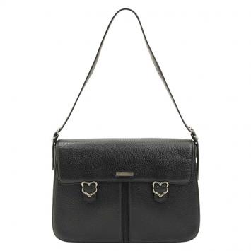 Pre Owned Saint Laurent Paris Black Pebbled Leather Shoulder Bag