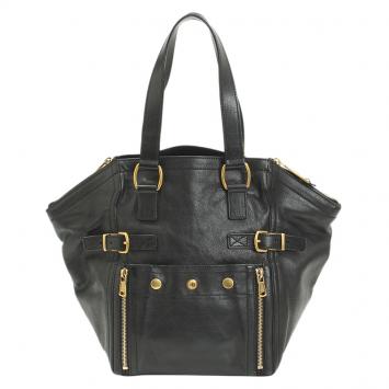 Pre Owned Saint Laurent Paris Black Leather Small Downtown Tote