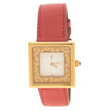 Pre Owned Saint Laurent Paris White Gold Tone Women's Wristwatch 25 mm