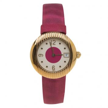 Pre Owned Saint Laurent Paris Gold-Plated Stainless Steel Classic Women's Wristwatch 28MM