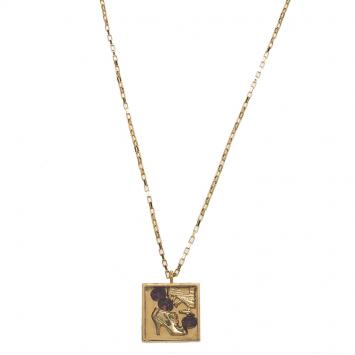 Pre Owned Salvatore Ferragamo Gold Tone Long Necklace