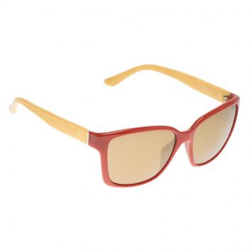 Pre Owned Salvatore Ferragamo Red and Yellow SF716S Wayfarer Sunglasses