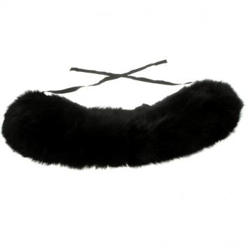 Pre Owned Salvatore Ferragamo Black Fox Fur Collar