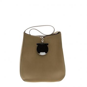 Pre Owned Salvatore Ferragamo Brown Leather Hobo