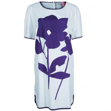 Pre Owned See by Chloe White Print Shift Dress L