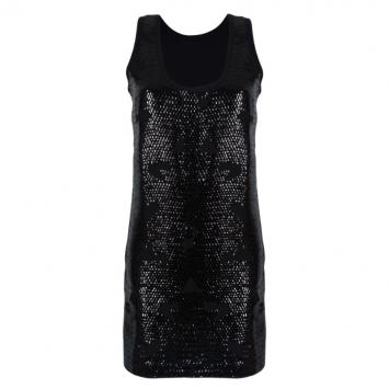 Pre Owned See by Chloe Black Sequin Tank Dress M