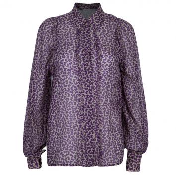 Pre Owned See by Chloe Purple Printed Chiffon Top M