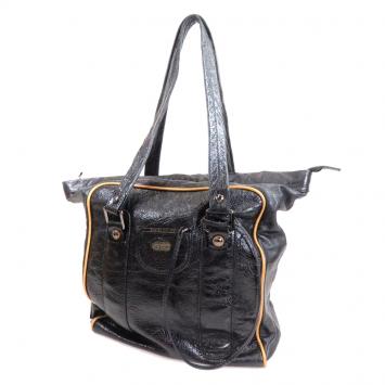 Pre Owned See By Chloe Black Leather Charm Shopper Tote
