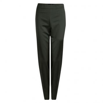 Pre Owned St. John Olive Green Wool Straight Fit Trousers S