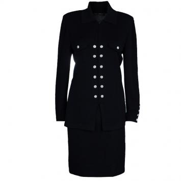 Pre Owned St. John Black Skirt Suit M