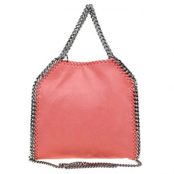 Pre Owned Stella McCartney Peach Faux Leather Mini Falabella Tote