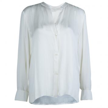 Pre Owned Stella McCartney Cream Long Sleeve Blouse M