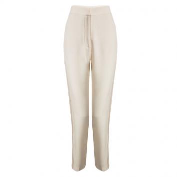 مملوكة مسبقًا Stella McCartney Beige Satin Side Panel Detail Tailored Trousers M