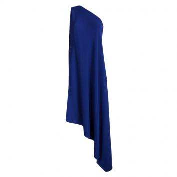 Pre Owned Stella McCartney Blue One Shoulder Asymmetric Dress XS