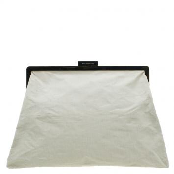 Pre Owned Stella McCartney Beige Canvas Oversized Daisy Clutch