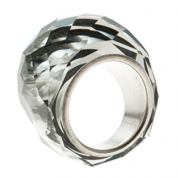 Pre Owned Swarovski Nirvana Crystal Silver Plated Ring