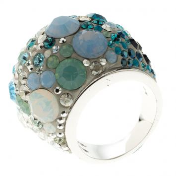 Pre Owned Swarovski Crystal Studded Ring