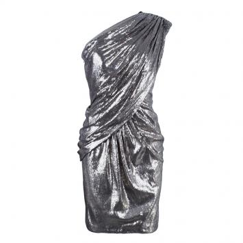 مملوكة مسبقًا Tadashi Shoji Sequin One Shoulder Dress S