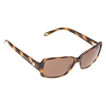 Pre Owned Tiffany & Co. Tortoise 8107/3G Rectangle Sunglasses