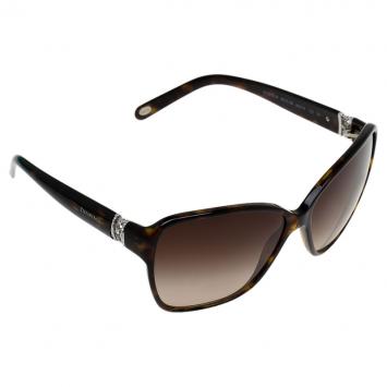 Pre Owned Tiffany & Co. Brown 4070 Oversized Sunglasses