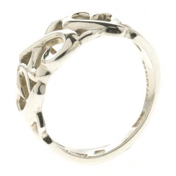 Pre Owned Tiffany & Co. Paloma Picasso Loving Heart Silver Ring Size 48