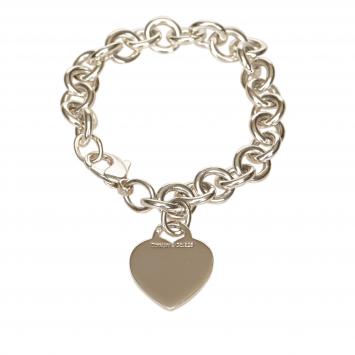 Pre Owned Tiffany & Co. Return to Tiffany Heart Tag Charm Bracelet