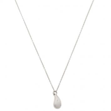 Pre Owned Tiffany & Co. Elsa Peretti Teardrop Silver Pendant Necklace