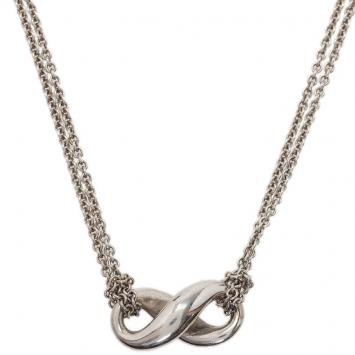 Pre Owned Tiffany & Co. Tiffany Infinity Silver Pendant Necklace