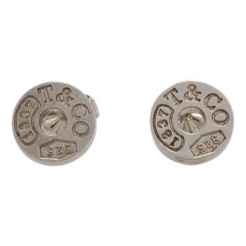 Pre Owned Tiffany & Co. 1837 Circle Silver Stud Earrings