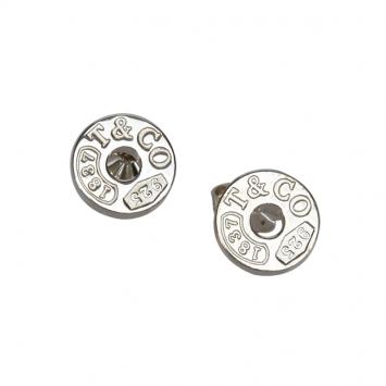 Pre Owned Tiffany & Co. 1837 Circle Silver Stud Earrings