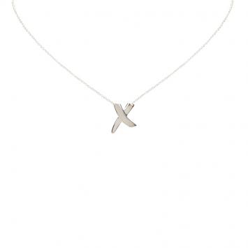 Pre Owned Tiffany & Co. Paloma's X Silver Pendant Necklace