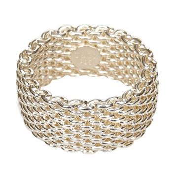 مملوكة مسبقًا Tiffany & Co. Somerset Silver Band Ring Size 53