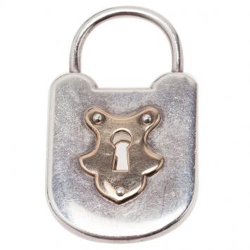 Pre Owned Tiffany & Co. Lock Yellow Gold and Silver Pendant 