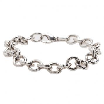 Pre Owned Tiffany & Co. Large Round Link Silver Bracelet