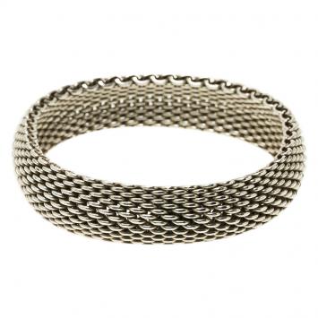 Pre Owned Tiffany & Co. Somerset Silver Bangle Bracelet