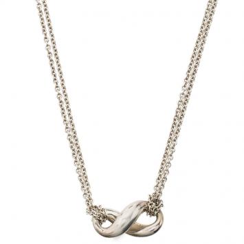 Pre Owned Tiffany & Co. Tiffany Infinity Silver Pendant Necklace