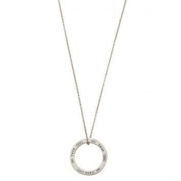 Pre Owned Tiffany & Co. 1837 Circle Silver Pendant Necklace