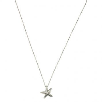Pre Owned Tiffany & Co. Elsa Peretti Starfish Silver Pendant Necklace