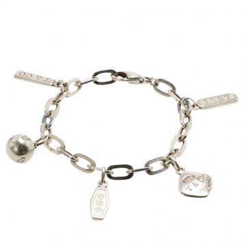 Pre Owned Tiffany & Co. Tiffany 1837 Silver Charm Bracelet