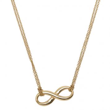 Pre Owned Tiffany & Co. Infinity Yellow Gold Pendant Necklace