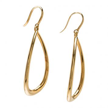 Pre Owned Tiffany & Co. Teardrop Yellow Gold Hook Earrings