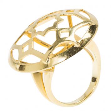 Pre Owned Tiffany & Co. Paloma Picasso Marrakesh Large Open Dome 18k Gold Ring Size 50