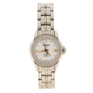 Pre Owned Tissot White Stainless Steel Seastar A630/70K Women's Wristwatch 24MM