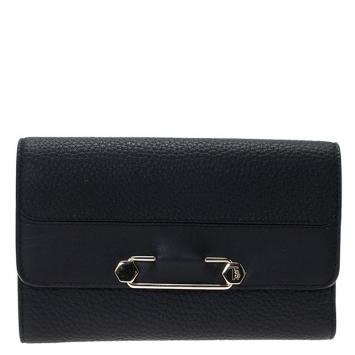 Pre Owned Tod's Black leather Brooch Wallet