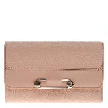 Pre Owned Tod's Pink leather Brooch Wallet