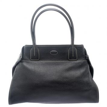 Pre Owned Tod's Black Leather Girelli Tote