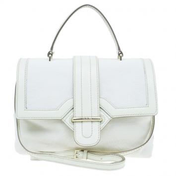 Pre Owned Tod’s White Pony Hair Passante Patta Media Shoulder Bag